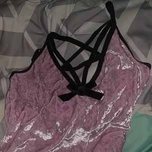 Killstar xs velvet pink bodysuit